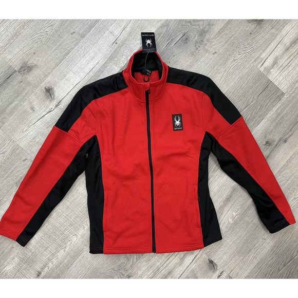 Spyder Other - Spyder Jacket Men's M Jacket red black knit Waffle fleece NWT $129